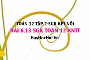 Bài 6.13 SGK Toán 12 tập 2 Kết nối tri thức